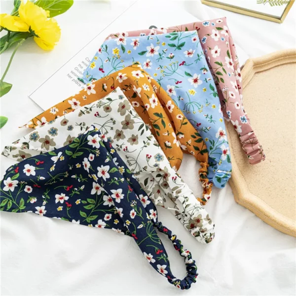 Summer Vintage Print Flower Beach Bandana Hair Scarf - Image 54