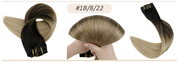 Clip In Hair Extensions Double Weft Straight - Image 42