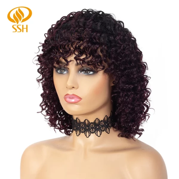 Short Curly Wigs Brazilian Remy - Image 28