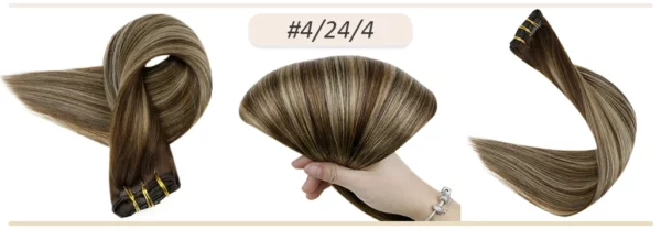 Clip In Hair Extensions Double Weft Straight - Image 52