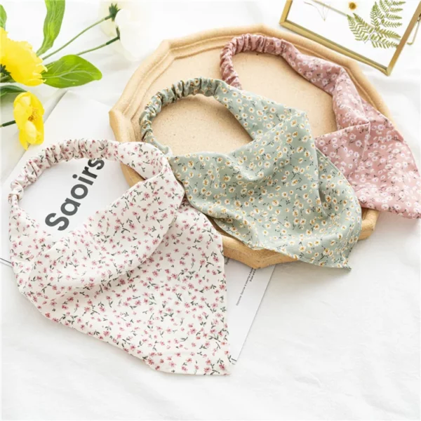 Summer Vintage Print Flower Beach Bandana Hair Scarf - Image 59