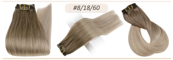 Clip In Hair Extensions Double Weft Straight - Image 59