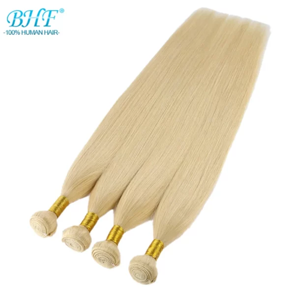 Blonde Straight Human Hair Weave 100% European Remy Natural Human Hair - Image 6