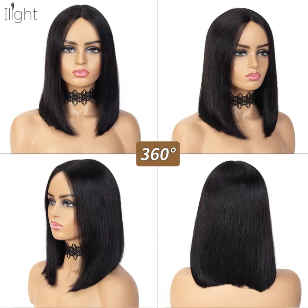 Bob Wig Brazilian Lace Part Straight Bob Wigs With Baby Hair - Image 5