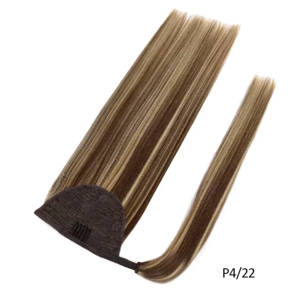 Ponytail Remy Straight European Horse Tail Clip in Extensions - Image 25