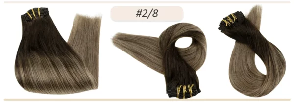 Clip In Hair Extensions Double Weft Straight - Image 46