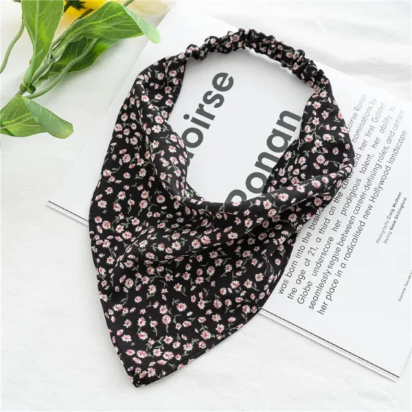 Summer Vintage Print Flower Beach Bandana Hair Scarf - Image 60