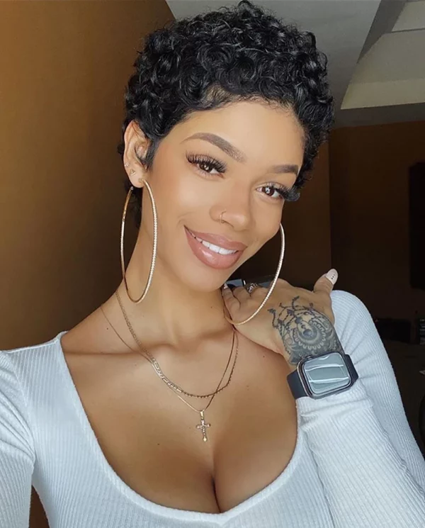 Brazilian Afro Curly Pixie Wig - Image 11