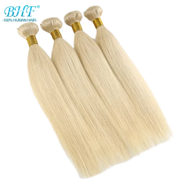 Blonde Straight Human Hair Weave 100% European Remy Natural Human Hair - Image 2