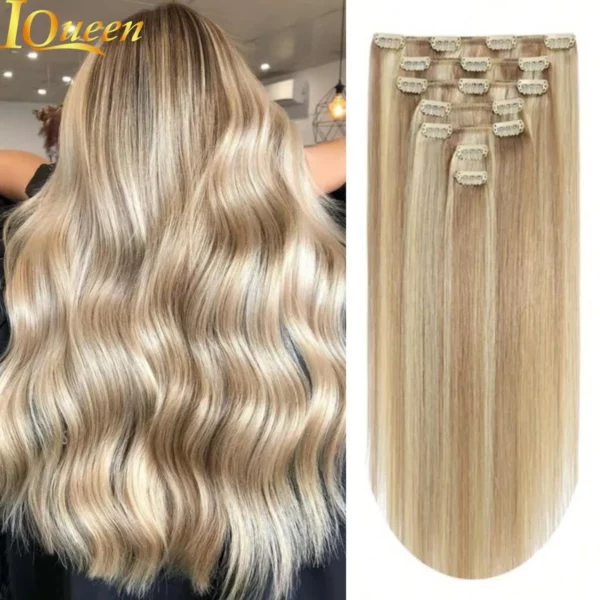 Clip In Hair Extensions Highlight Blonde