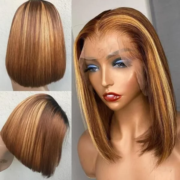 Brazilian Bob Lace Frontal Wigs - Image 11