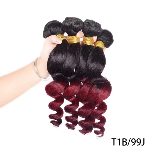 Malaysian Ombre Lace Closure Weaves Bundles - Image 16