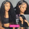 Brazilian Transparent Curly Deep Wave HD Lace Frontal Wig - Image 9