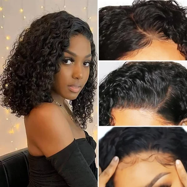 Brazilian Curly Bob Lace Front Wig - Image 5