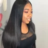 Short Bob Lace Front Brazilian T Part Bone Straight  Wig - Image 2