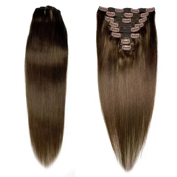 Clip In Hair Extensions Brazilian Remy Straight Hair - Image 6