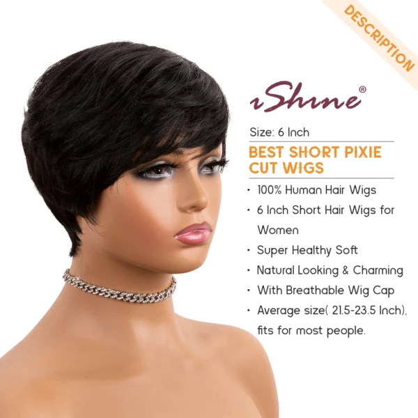 Brazilian Bob Pixie Cut Wigs - Image 3