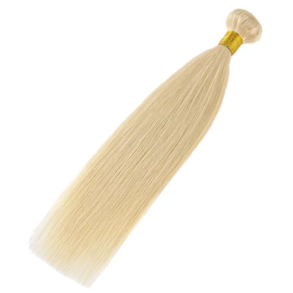 Blonde Straight Human Hair Weave 100% European Remy Natural Human Hair - Image 7