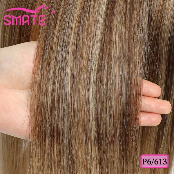 Remy Topper Hair Piece with Bangs - Image 13