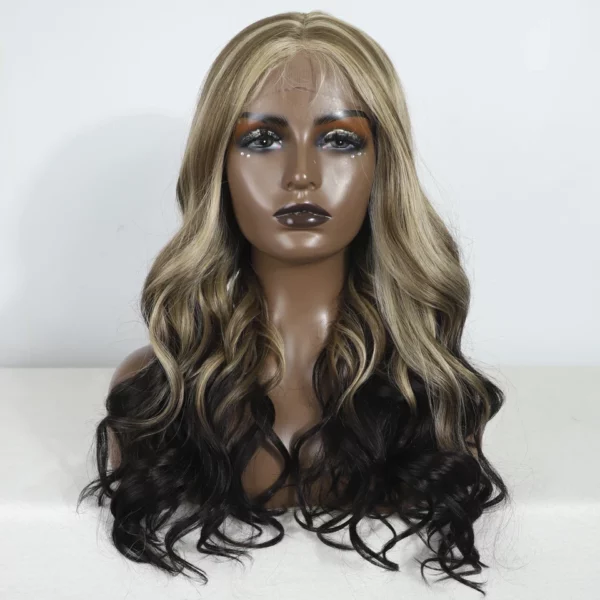 Synthetic Ombre Blonde Lace Wig - Image 9