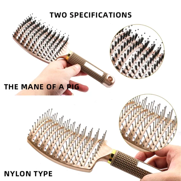 Bristle Nylon Hairbrush - Image 4