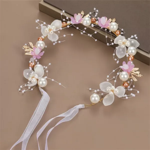 Children's Headwear Elegant Flower Wreath Fairy Crown Tiara - Image 24