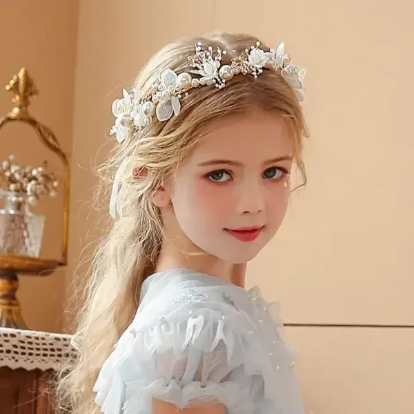 Children's Headwear Elegant Flower Wreath Fairy Crown Tiara - Image 2