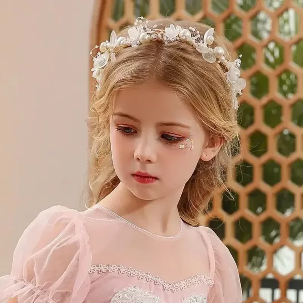 Children's Headwear Elegant Flower Wreath Fairy Crown Tiara - Image 4