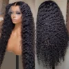 Brazilian Transparent Curly Deep Wave HD Lace Frontal Wig - Image 4