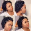 Short Curly Lace Pixie Brazilian Remy - Image 2
