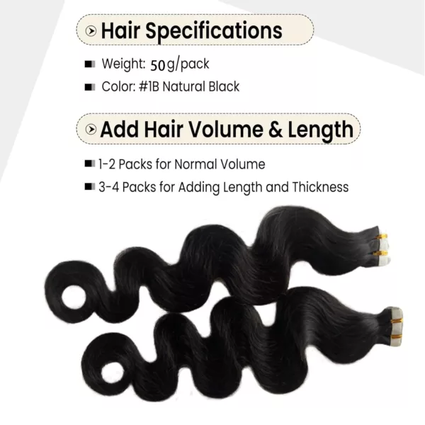 Tape In Body Wavy Wave Extensions - Image 6