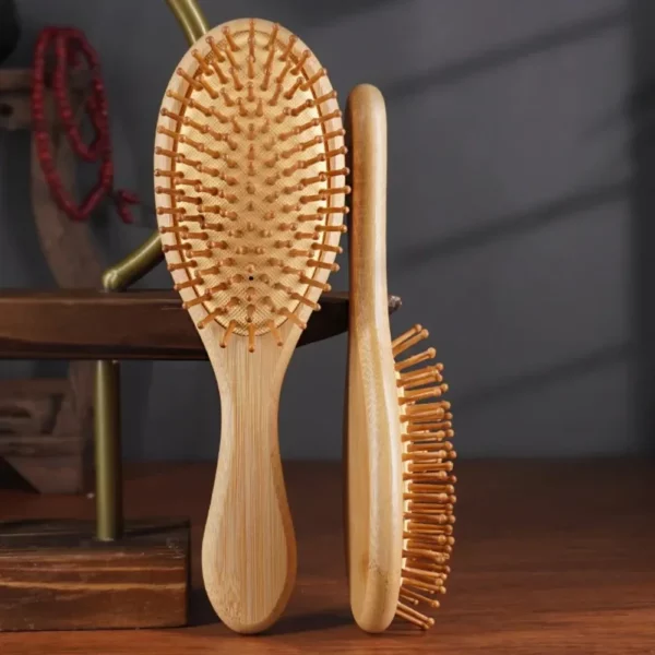 Bamboo Air Cushion Massage Comb Hair Brush - Image 2