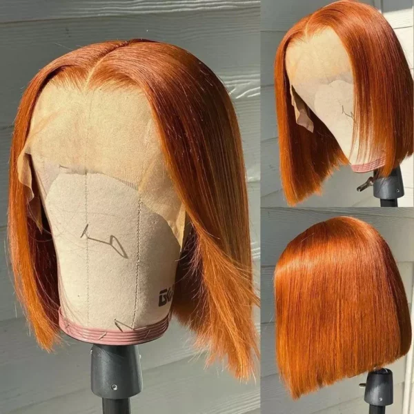 Straight Bob Wig Lace Front HD Transparent Glueless