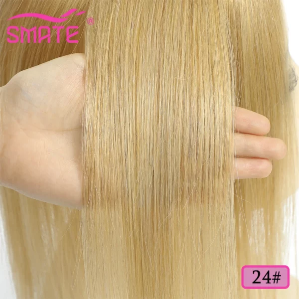 Remy Topper Hair Piece with Bangs - Image 7