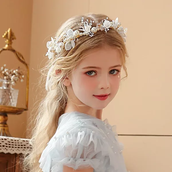 Children's Headwear Elegant Flower Wreath Fairy Crown Tiara - Image 22