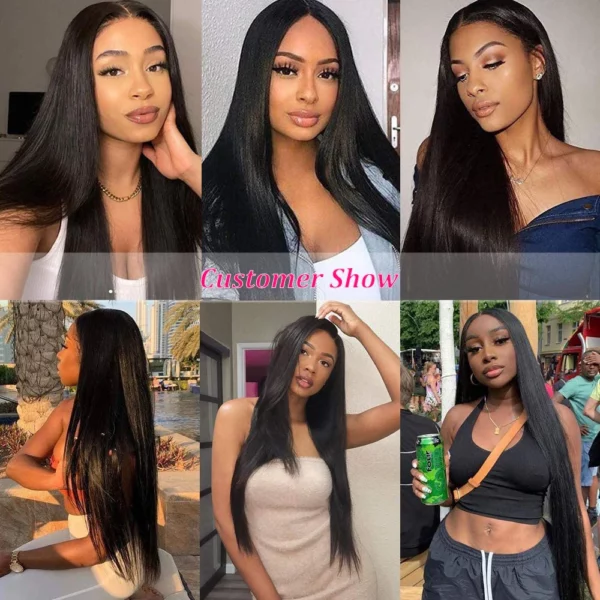 Clip In Hair Extensions Brazilian Remy Straight Hair - Image 19