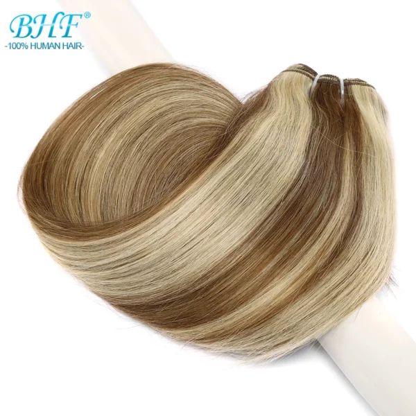 100% Human Hair Weaves Straight European Remy Human Hair Extensions - Image 12