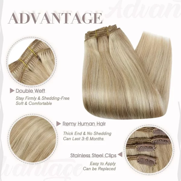 Brazilian Clip in Hair Extensions - Image 5