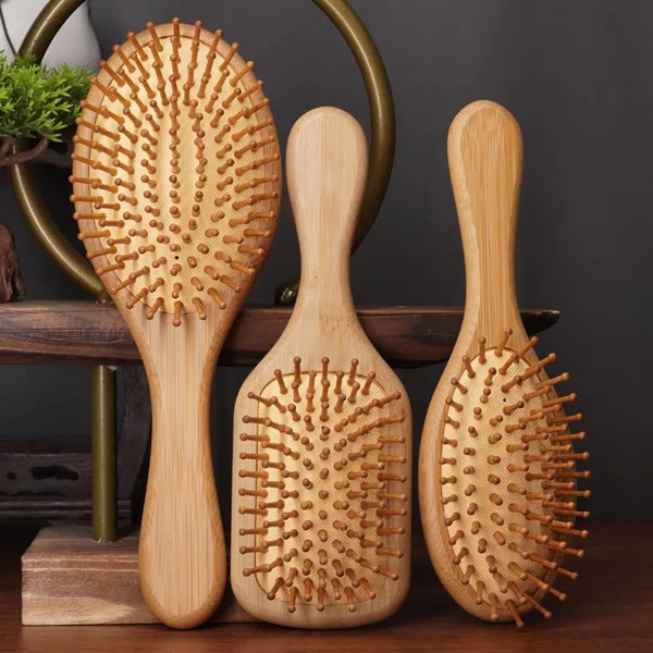 Bamboo Air Cushion Massage Comb Hair Brush - Image 11