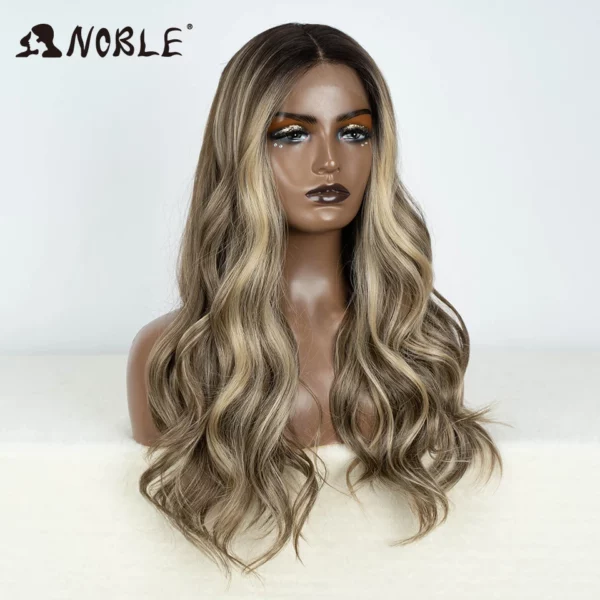 Synthetic Ombre Blonde Lace Wig - Image 18