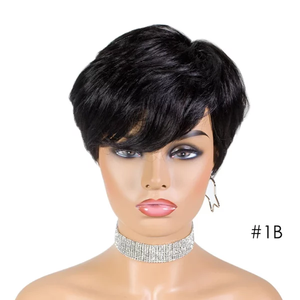 Brazilian Pixie Wigs With Bangs Cheap Glueless Wig - Image 9