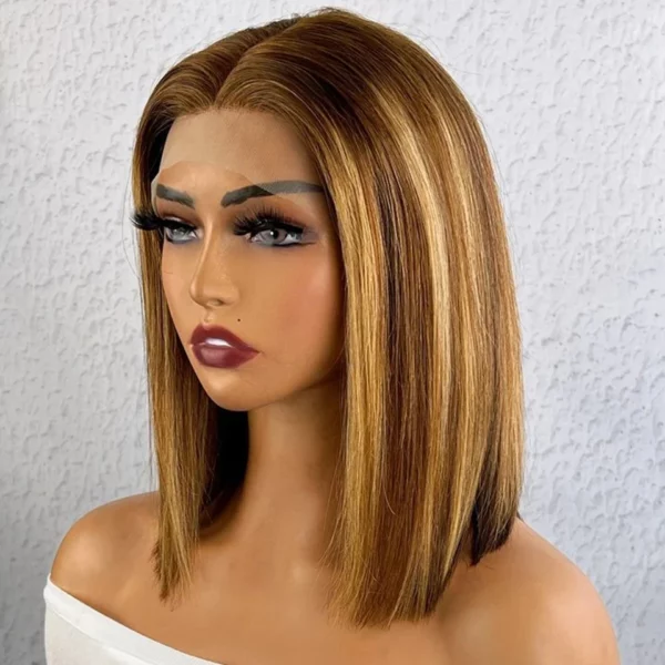 Ombre Glueless Highlight Straight Lace Front Wigs - Image 4