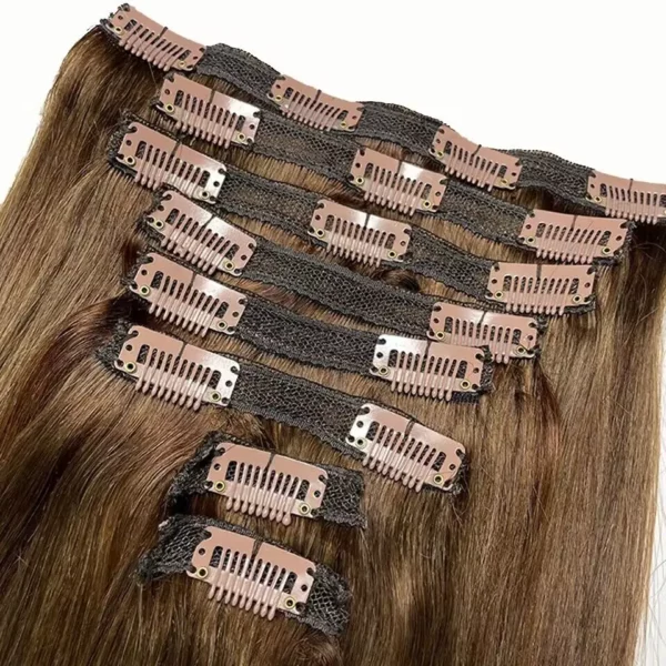 Clip In Hair Extensions Brazilian Remy Straight Hair - Image 15