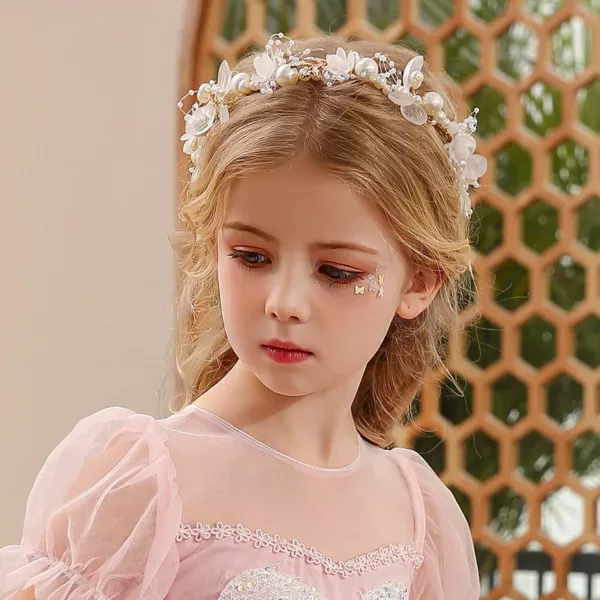 Children's Headwear Elegant Flower Wreath Fairy Crown Tiara - Image 19