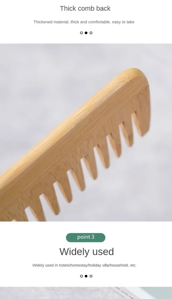 Wide Tooth Comb Hair Brushes - Image 11