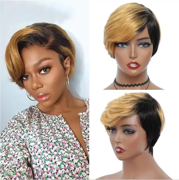 Brazilian Pixie Bob Cut Wigs