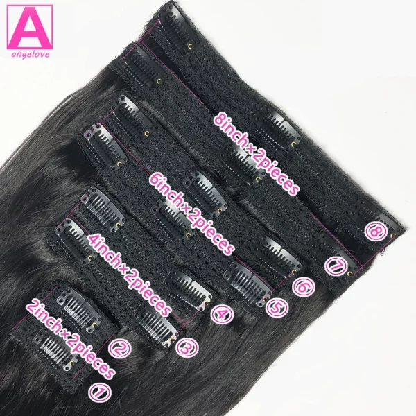 Clip In Hair Extensions Brazilian Straight - Image 2