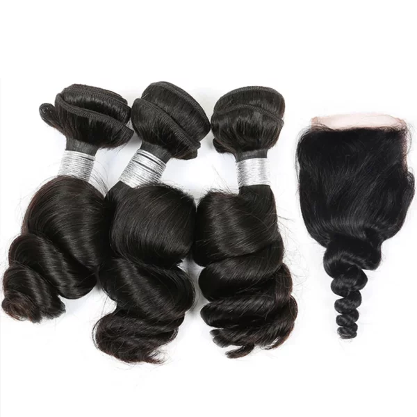 Malaysian Ombre Lace Closure Weaves Bundles - Image 15