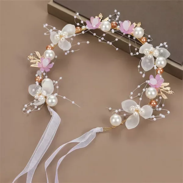 Children's Headwear Elegant Flower Wreath Fairy Crown Tiara - Image 11