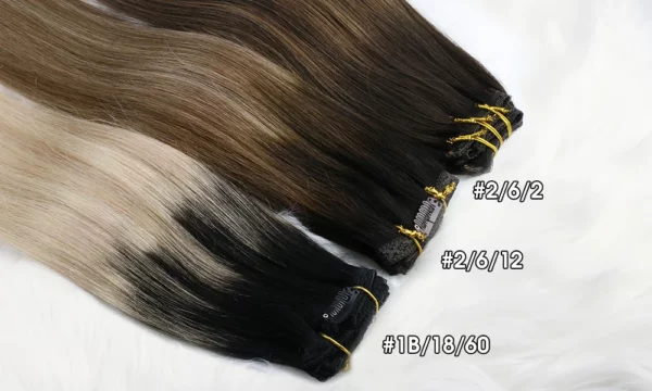 Clip in Hair Extensions Double Weft Remy Hair - Image 24